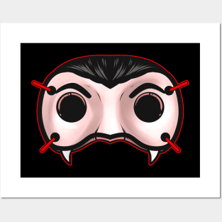 Vampire Mask Costume for Halloween Posters and Art